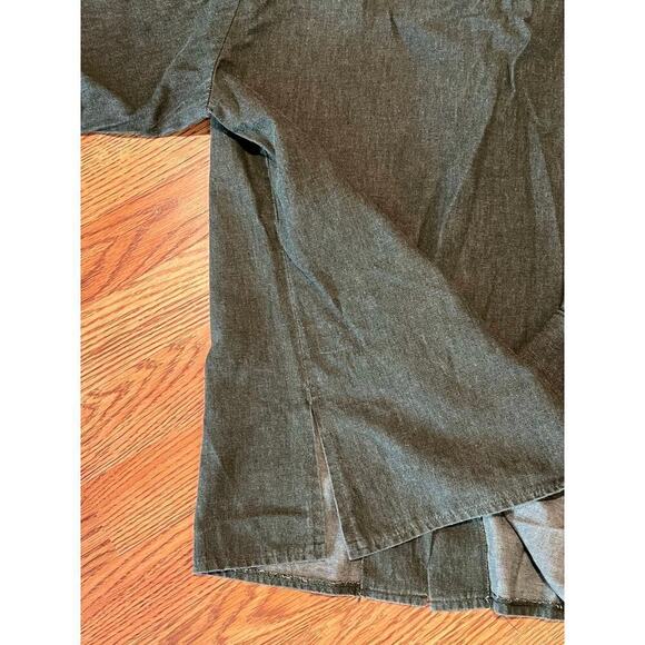 Vintage J & A Collection Made in USA Button Down Shirt Military OD Green Cotton - Picture 3 of 9